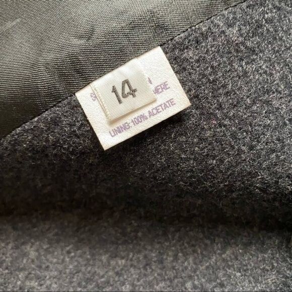 Vintage Forecaster of Boston Full Length Dark Charcoal Wool Cashmere Woman's Coa - Picture 11 of 14